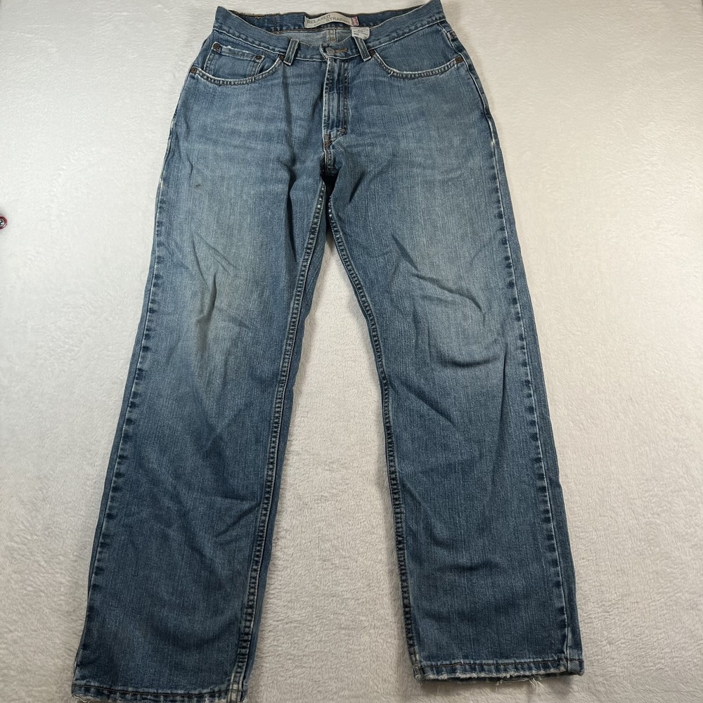 Levis 569 Jeans Mens 32x32 Blue Relaxed Straight Zip Fly Medium Wash Denim